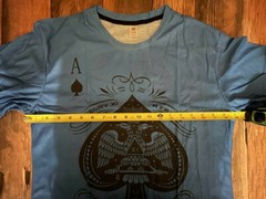 Theory Rebel Streetwear Poker Print Graphic Short Sleeve Blue T Shirt