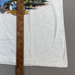 Vintage 90s Maine Moose Nature Graphic wrap Tee double sided Large USA San Segal