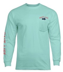 SALT LIFE ARUBL BLUE “SALT AND SUSHI” L/ SLEEVE POCKET T-SHIRT MENS XXXL – 3X