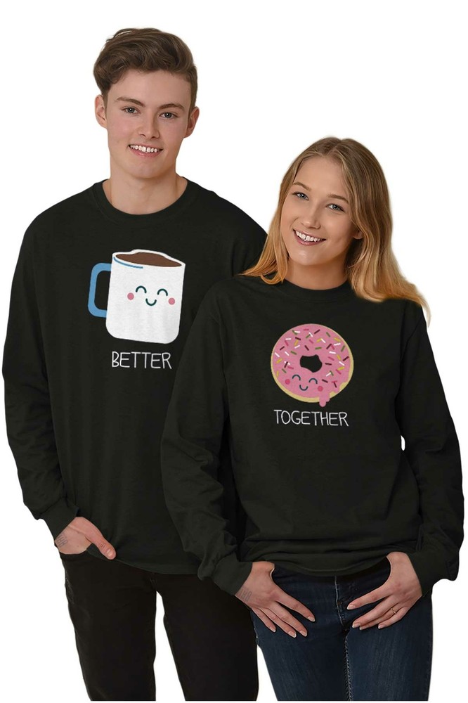 Relationship Cute Couples Adorable Gift Long Sleeve Tshirt for Men or Women