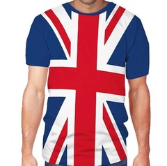 Unisex Adults Union Jack T-Shirt Casual Short Sleeve British Flag Top