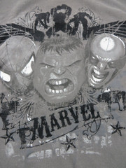 Spider-Man Hulk Wolverine Gray T Shirt Large Marvel Comics