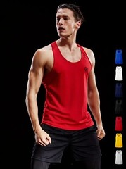 NELEUS ‘Dry Fit Logo Muscle’ Mesh Tank Top Men’s M Gym Workout Exercise Red NEW!