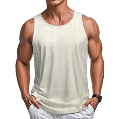Men’s Casual Tank Top Round Neck Sleeveless Vest Loose Beach Summer Shirt