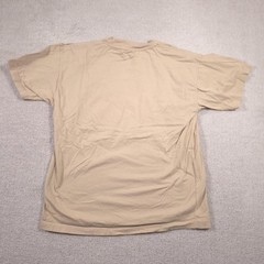 Dash Clothing Shirt Mens Large Beige Kenya Embroidered Graphic Tee Africa Travel