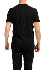 Versace Men’s Black Barocco Logo Print Short Sleeve T-Shirt US S IT 48