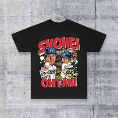 Shohei Ohtani – ShoTime! Cartoon Big Head Los Angeles Baseball Streetwear T-Shir