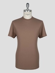 NEW KIRED BROWN COTTON T-SHIRT US 42 – EU 52 KRME3