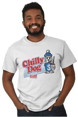 Chilly Dog Slush Puppie Novelty Cartoon Logo Adult Short Sleeve Crewneck Tee