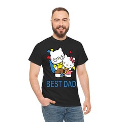 Best Dad Fathers Day Family Cat Lover Gift Women Men Tee