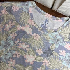 Hurley Floral Summer Hawaiian Short Sleeve All Over Print T-Shirt Men’s Size XXL