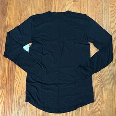 Cotton Citizen Hendrix Crew Long Sleeve Thermal Shirt Jet Black Men’s M NWT