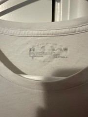 Under Armour White Logo Tee Shirt Size XL