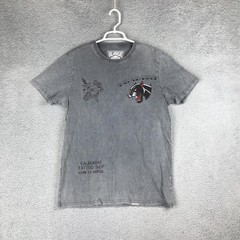 Valabasas Tattoo Shop Shirt Mens Small Gray Graphic Panther Dagger Streetwear