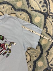 Sanrio Hello Kitty Blue Graphic Print Logo Crew Neck Tagless T-Shirt M
