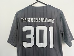 Logic “The Incredible True Story” Baseball Pinstripe Jersey Hip Hop Gray Size S