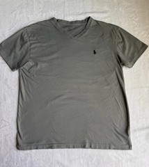 ⁠Polo Ralph Lauren Men’s Medium Gray V-Neck Short Sleeve Tee