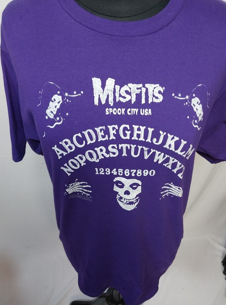 Misfits T-Shirt Size M PURPLE Logo Ouija/Spirit Board Short Sleeve Crew Neck