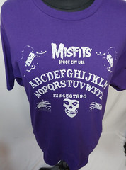 Misfits T-Shirt Size M PURPLE Logo Ouija/Spirit Board Short Sleeve Crew Neck