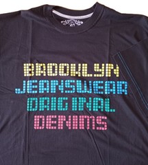Fantastic Mens Big Size Black Brooklyn Retro Dots Tee – 2XL 3XL 4XL 5XL 6XL