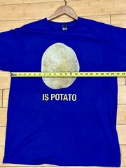 IS POTATO T-SHIRT – STEPHEN COLBERT LATE SHOW – BLUE – SIZE Large – OFFICIAL