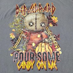 Def Leppard Shirt Mens Large Pour Some Candy On Me Trick R Treat Sam Horror Band