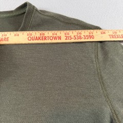 UNTUCKit Schrock Henley Shirt Mens Large Green Waffle Thermal Long Sleeve