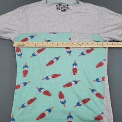 Knocker Bocker Shirt Mens Medium M Short Sleeve Vintage Popsicle Print Blue *