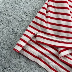 Vintage Willis & Geiger Shirt Mens Large Red White Striped Crew USA Wheres Waldo