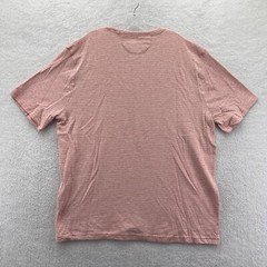 New Faherty Cloud Cotton Shirt Mens 2XL Orange Striped Soft Crew Neck Preppy Aa2