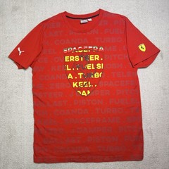 Puma SF Ferrari Racing Shield Graphic T Shirt Men’s Medium Red Rosso Corsa