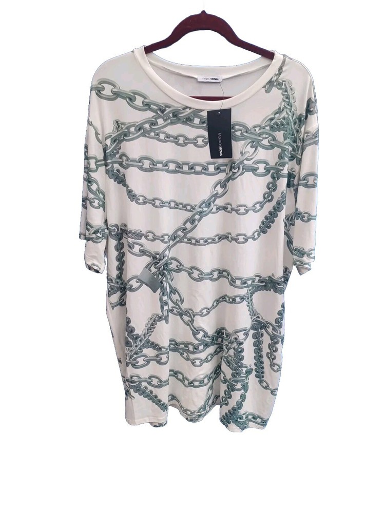 Fashion Nova Shirt 3XL XXL ‘Locked In You Embrace’ Tunic Chain Tee Tshirt