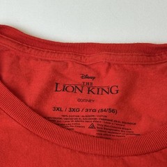 Disney Lion King Shirt Mens 3XL Red Hakuna Matata Timon Pumbaa Simba Graphic Tee