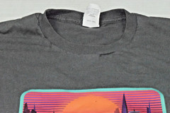Vintage T-Shirt Taco Del Sol Kalispell Montana Size M 2000s Slate Gray Hanes