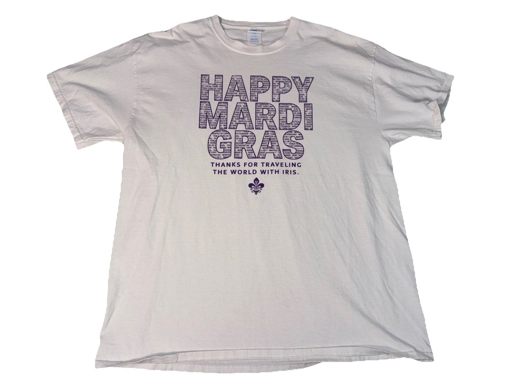 Mardi Gras Krewe Of Iris Men’s Shirt XL Iris Female Parade Organization T-Shirt