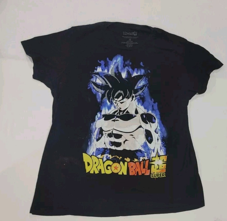 Dragon Ball Z Super Shirt Adult 2XL XXL Black Tee Goku Ultra Instinct Anime