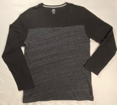 Old Navy Mens M Long Sleeve Tee Shirt Soft Wash Cotton Blend Blue, Black or Gray