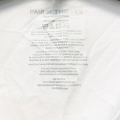 Pair Of Thieves Men’s White Crew Neck Short Sleeve T-Shirt Size Medium