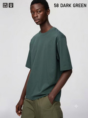 UNIQLO U AIRism Cotton Oversized Crew Neck Half-Sleeve T-Shirt XS-4XL Japan