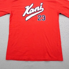 Vintage Kani Shirt Mens Large Red 23 Script Logo Streetwear Hip Hop Crewneck 90s