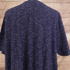 Aeropostale Shirt Mens 4XL Blue Short Sleeve Space Dye Heather Logo Tee T-Shirt