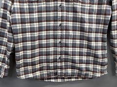 Jachs Mens Beige Plaid Shirt Collared Button Down Long Sleeve Size Large