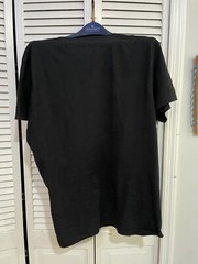 Mens Sz Medium Cotton Crew Neck T-Shirt Black Gildan A65