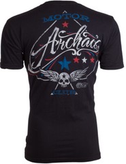Archaic By Affliction Mens T-shirt Nation Regular Fit Black US Flag S-3XL NWT