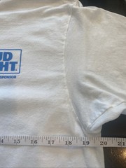 Bud Light NFL Official Beer Sponsor Shirt White Classic Logos Excellent Size XL