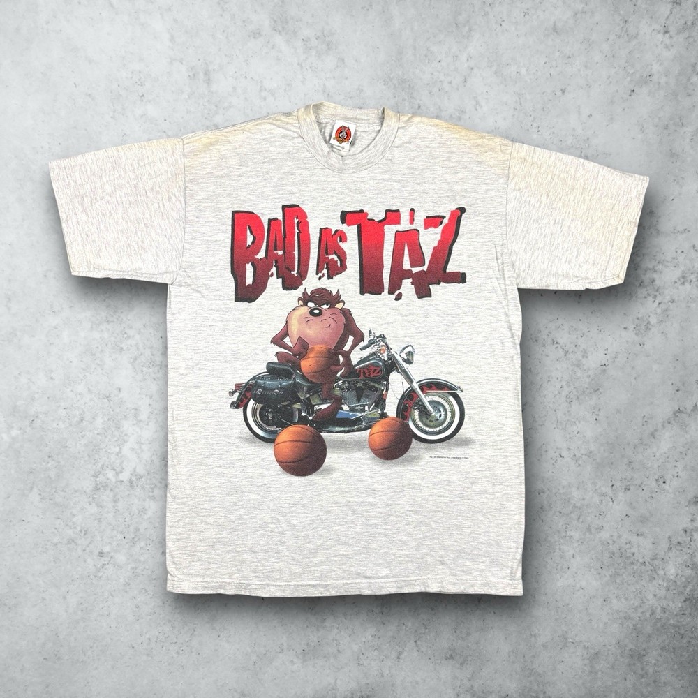 Vintage 90s Bad As Taz Dennis Rodman Basketball Parody T-Shirt Size Large