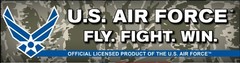 US Air Force Long Sleeve Blue T-Shirt Protecting America USAF Vet Sleeve Print