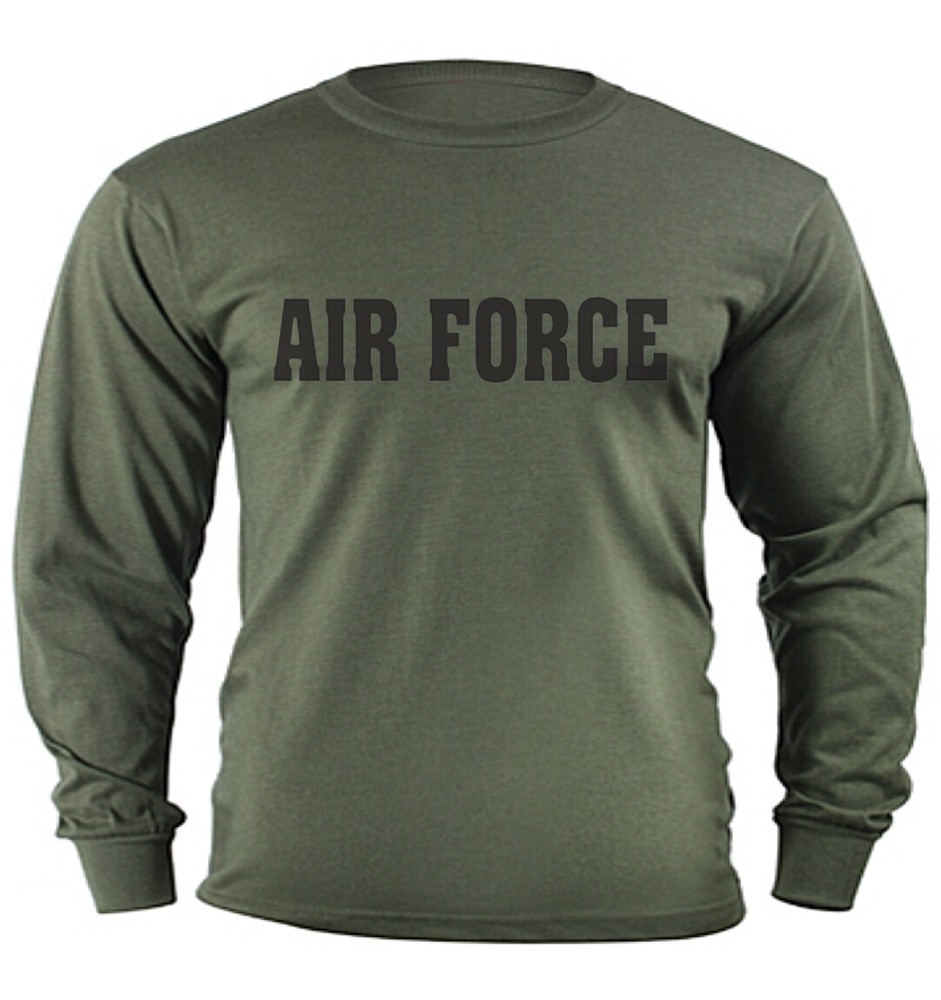 Mens Long Sleeve Graphic Tee Military Tactical Gear Clothing T-shirt Air Force