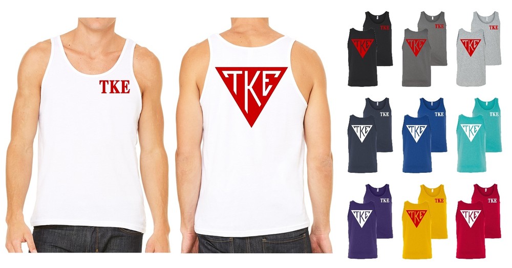 Tau Kappa Epsilon Fraternity Bella+Canvas Tank Top TKE Triangle Shirt – NEW