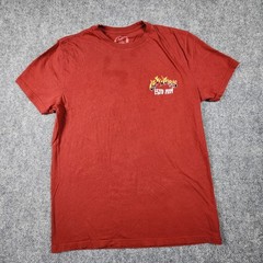 Lee Jeans Mens Graphic T-Shirt Medium Red Cowboy Skeleton Guitar Flame 1889 M